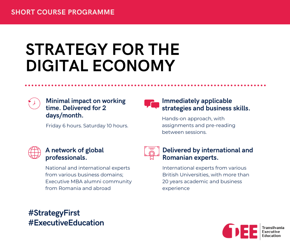 Cursul “Strategie pentru o economie digitală” - University of Suffolk 